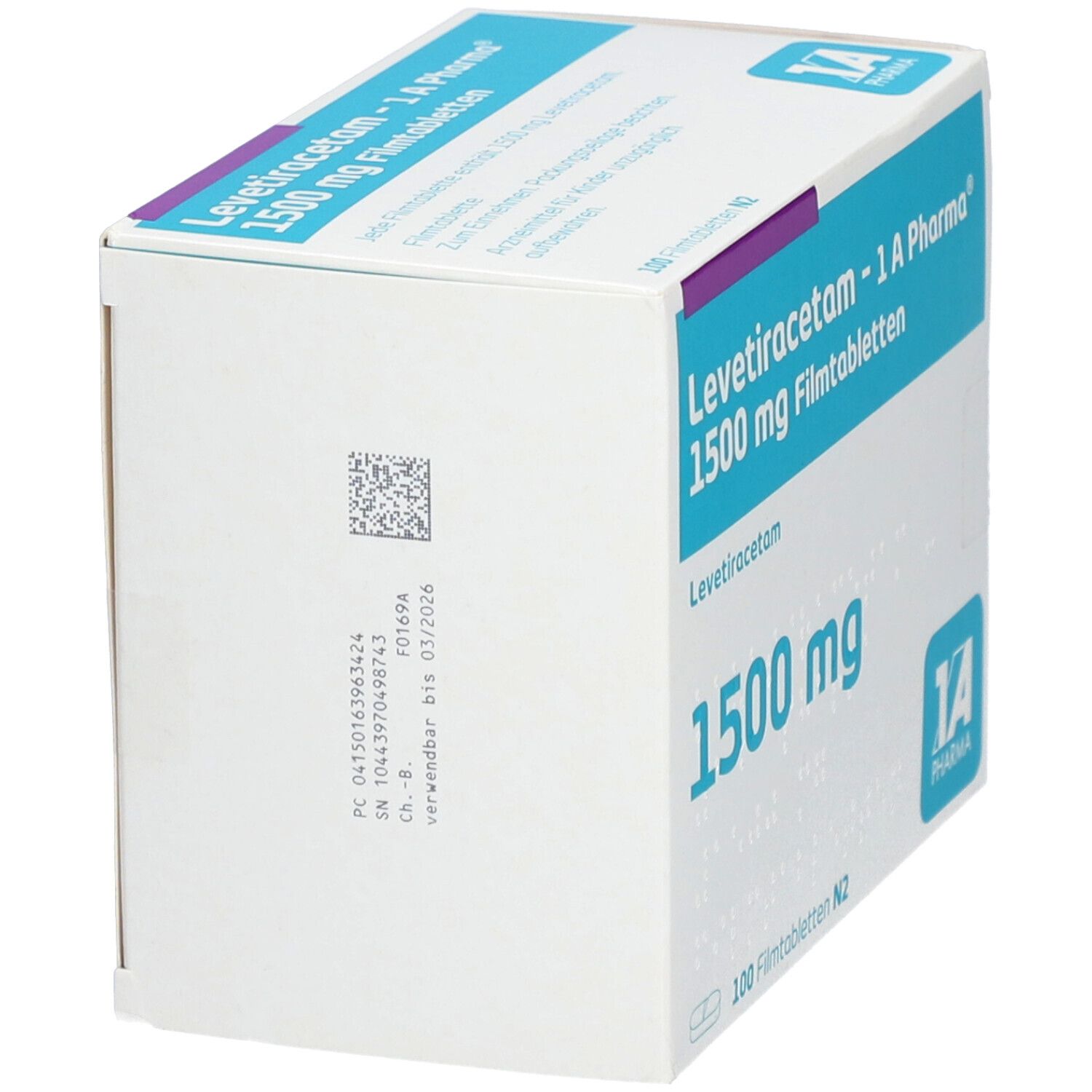 Levetiracetam-1A Pharma 1500 mg Filmtabletten 100 St