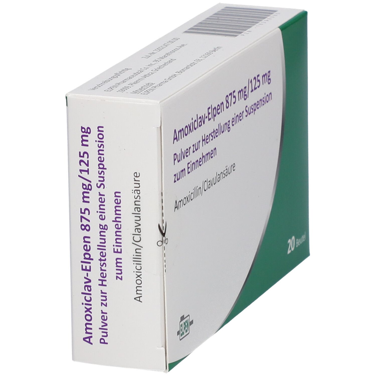 AMOXICLAV-Elpen 875 mg/125 mg P.H.Susp.z.Einn. 20 St Pulver zur Herstellung einer Susp. zum Einnehmen