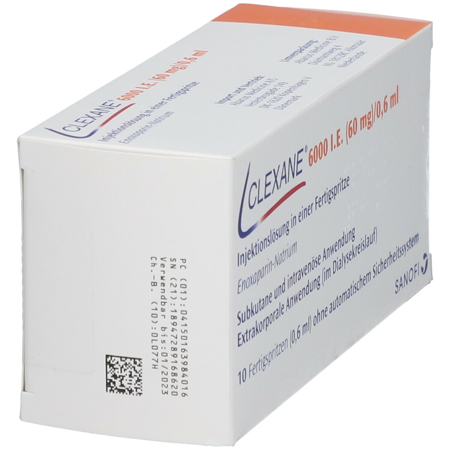 Clexane 6.000 I.e. 60mg/0,6ml Inj.-Lsg.i.e.F.-Sp. 10 St Infusionsemulsion