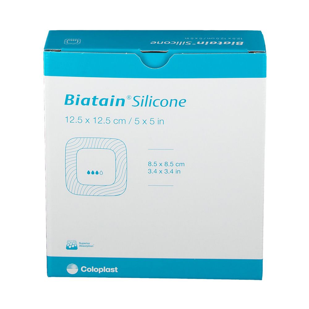 Biatain Silicone Schaumverband 12,5x12,5 cm 10 St Verband