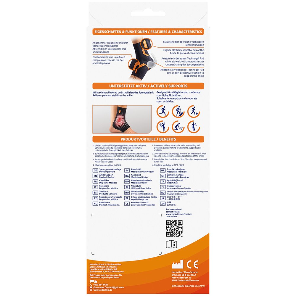 VoltActive Sprunggelenkbandage Links L