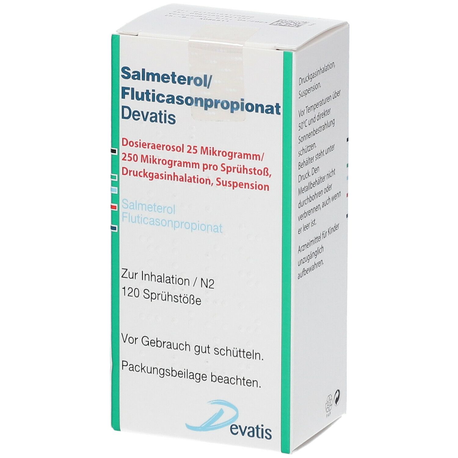 SALMETEROL/Fluticasonpropionat Devatis 25µg/125µg 3 St Dosieraerosol