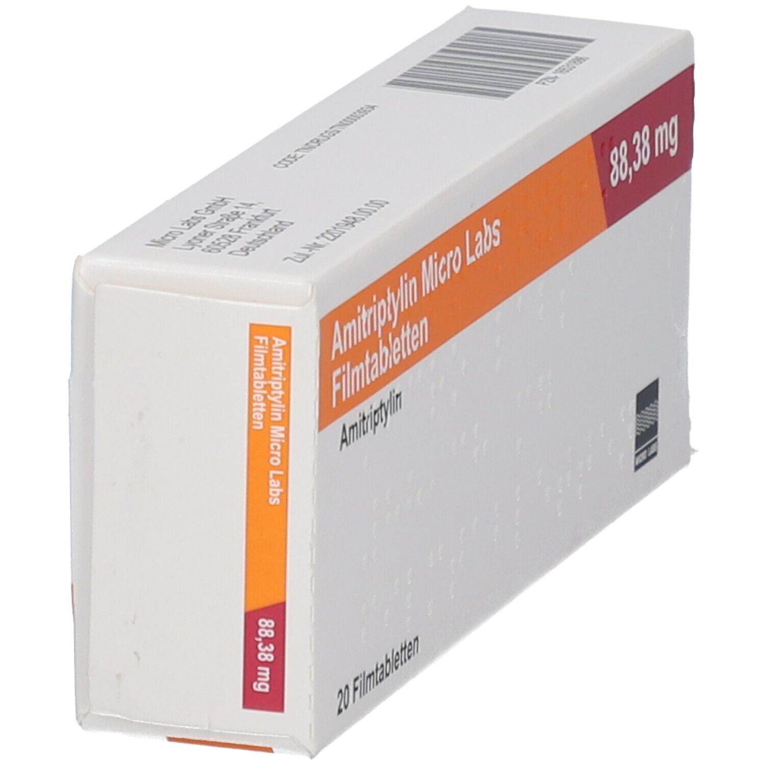 Amitriptylin Micro Labs 88,38 mg Filmtabletten 20 St