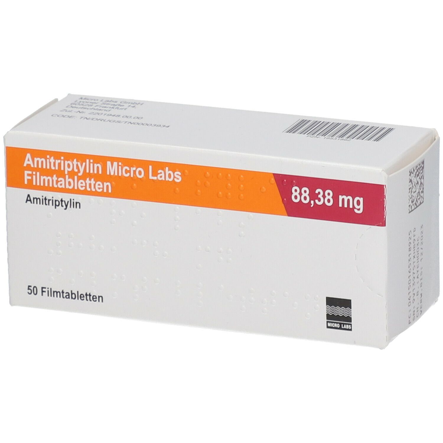 Amitriptylin Micro Labs 88,38 mg Filmtabletten 50 St