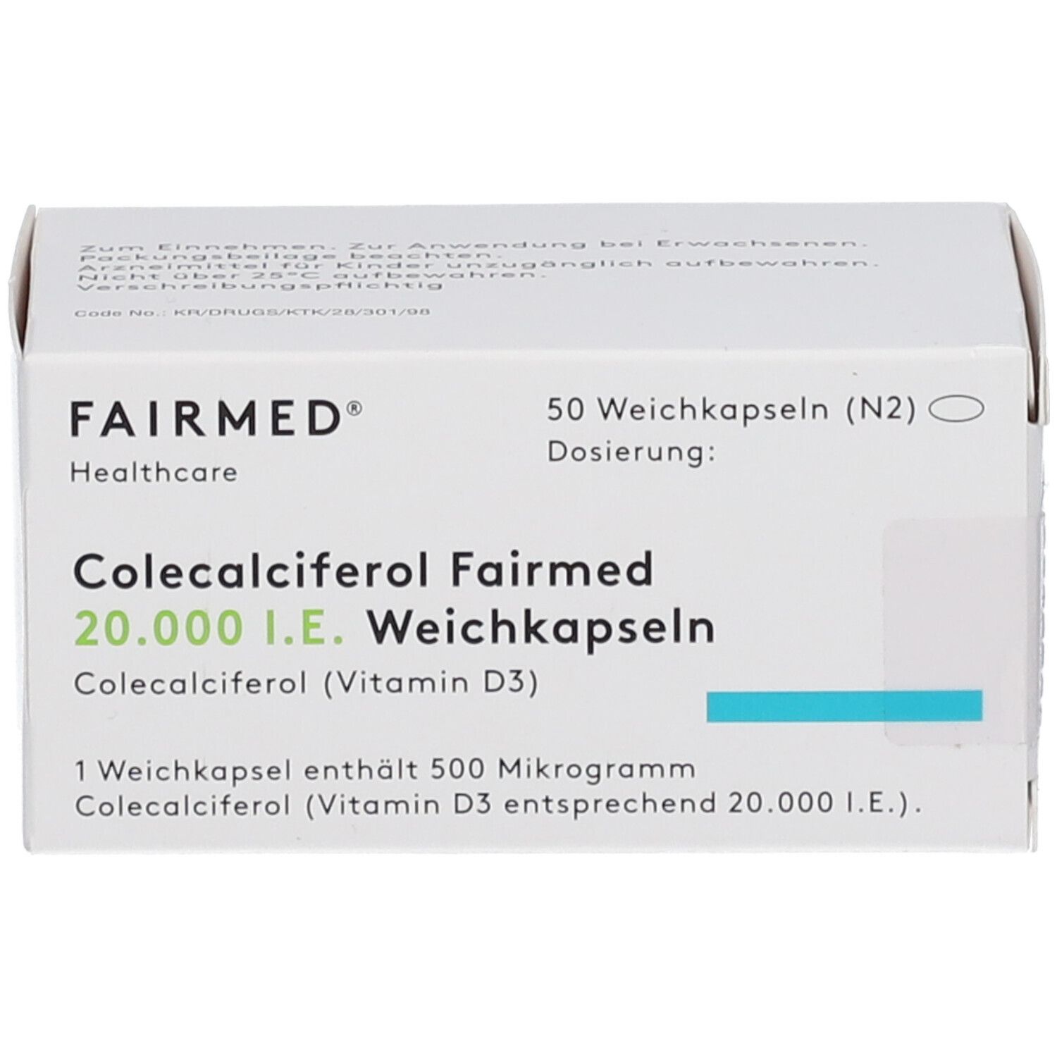 COLECALCIFEROL Fairmed 20.000 I.E. Weichkapseln