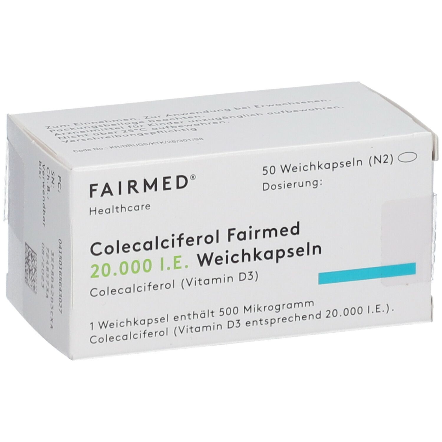 COLECALCIFEROL Fairmed 20.000 I.E. Weichkapseln 50 St Mit Dem E-Rezept ...