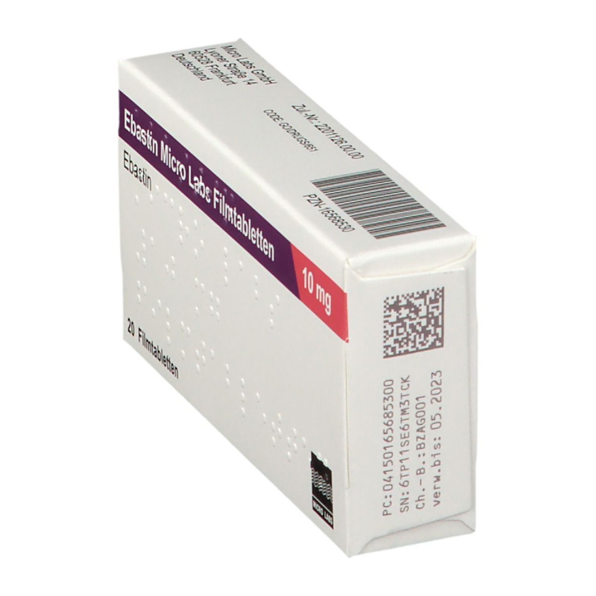 Ebastin Micro Labs 10 mg 20 St mit dem E-Rezept kaufen - Shop Apotheke