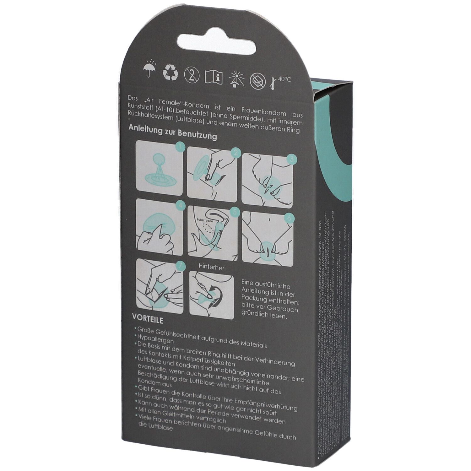 Pasante *Internal Condom* Femidom, latexfreie Frauenkondome