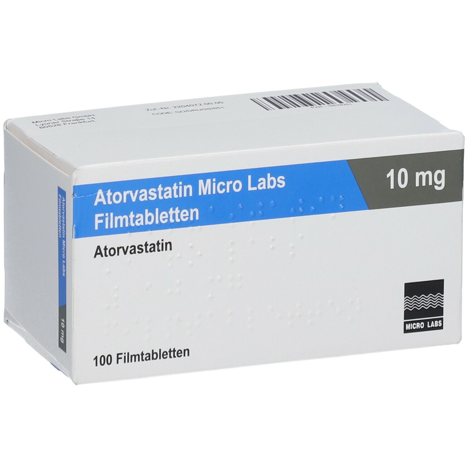 ATORVASTATIN Micro Labs 10 mg Filmtabletten