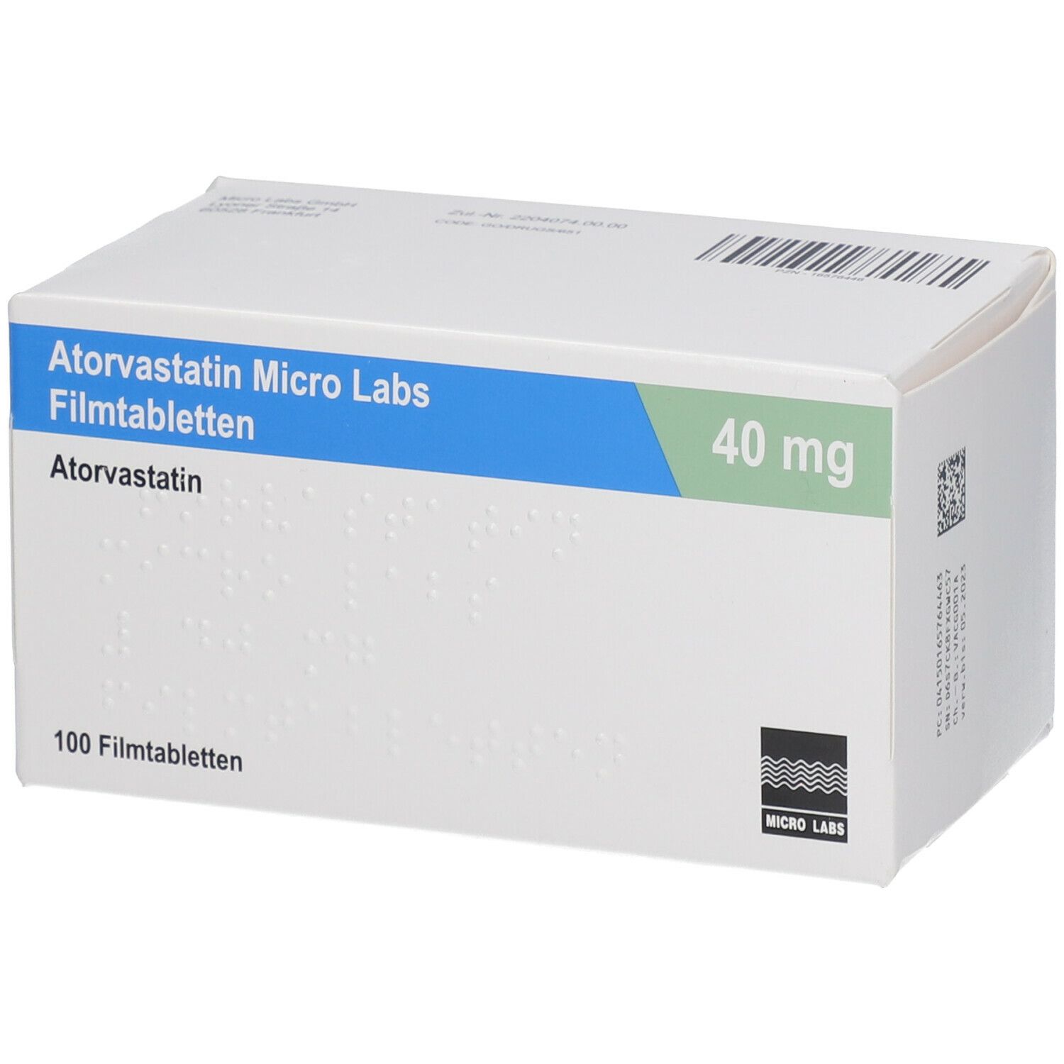 ATORVASTATIN Micro Labs 40 mg Filmtabletten