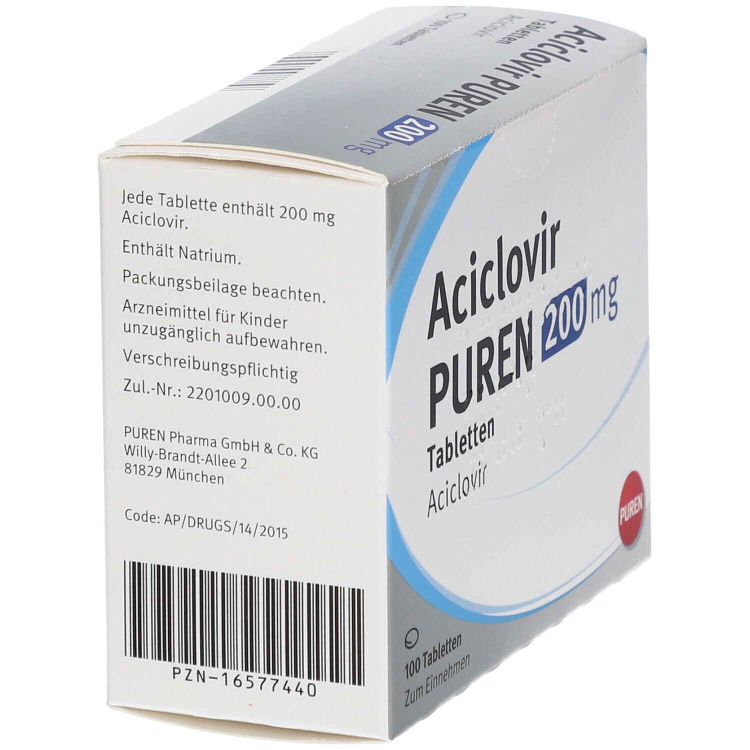 Aciclovir Puren 200 mg Tabletten 100 St