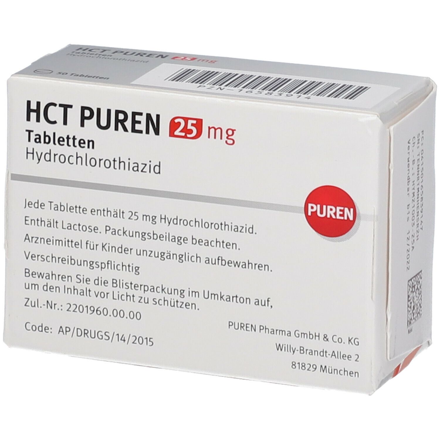 HCT PUREN 25 mg