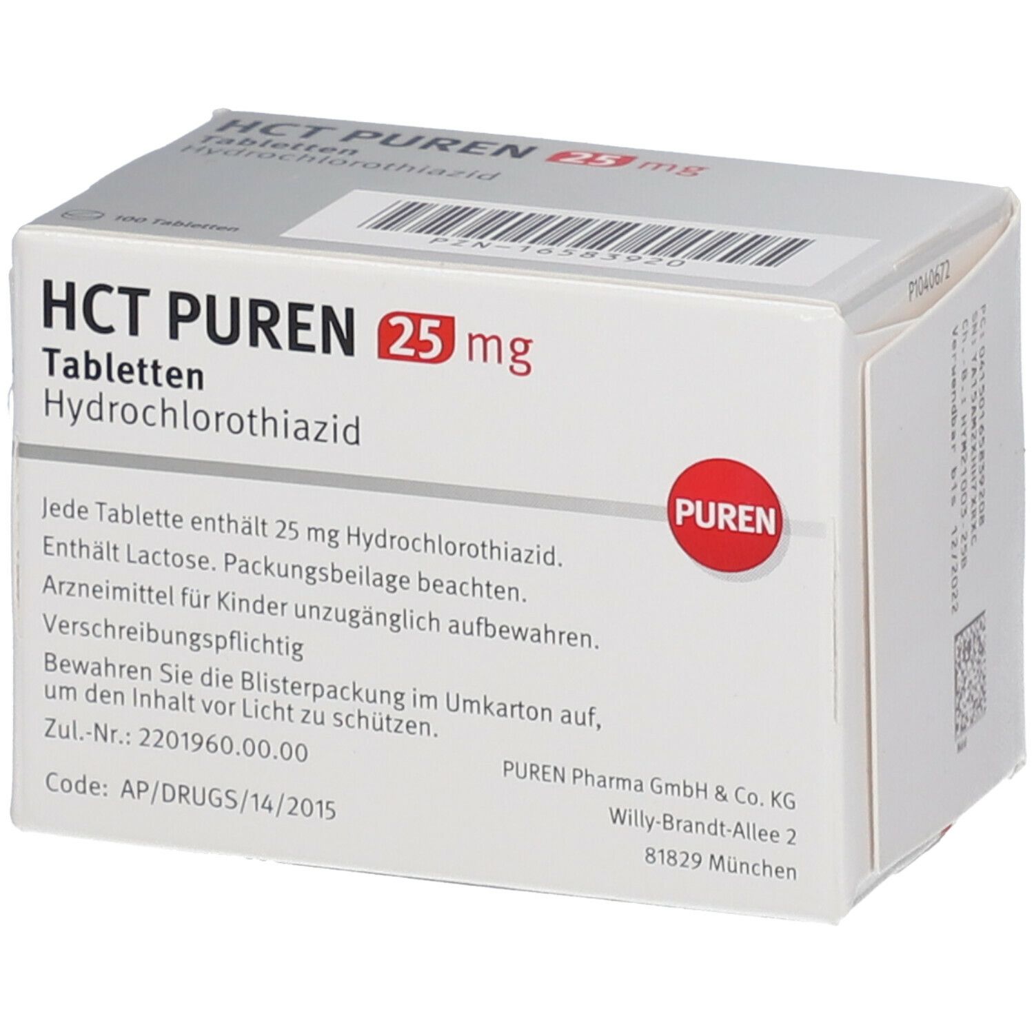 HCT PUREN 25 mg