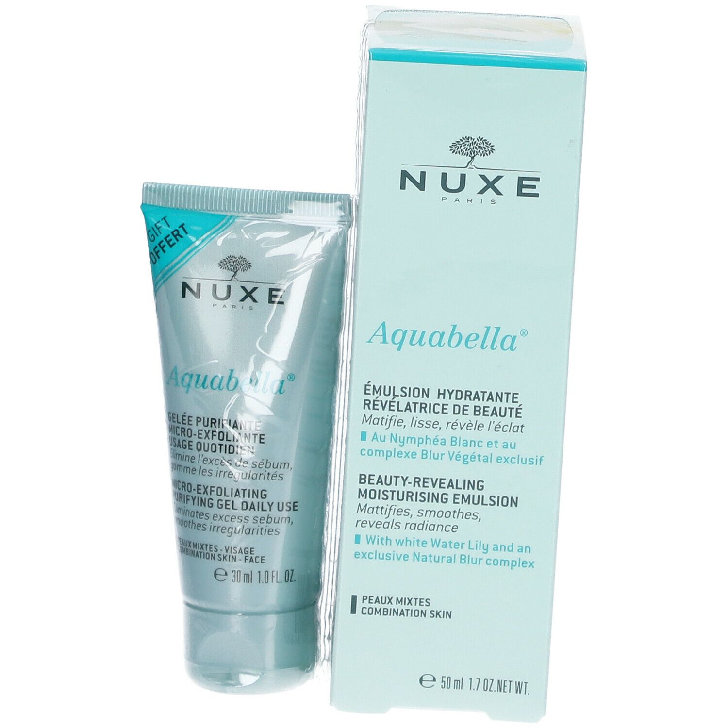Aquabella® verschönernde Feuchtigkeitsemulsion + Mikropeeling Gel