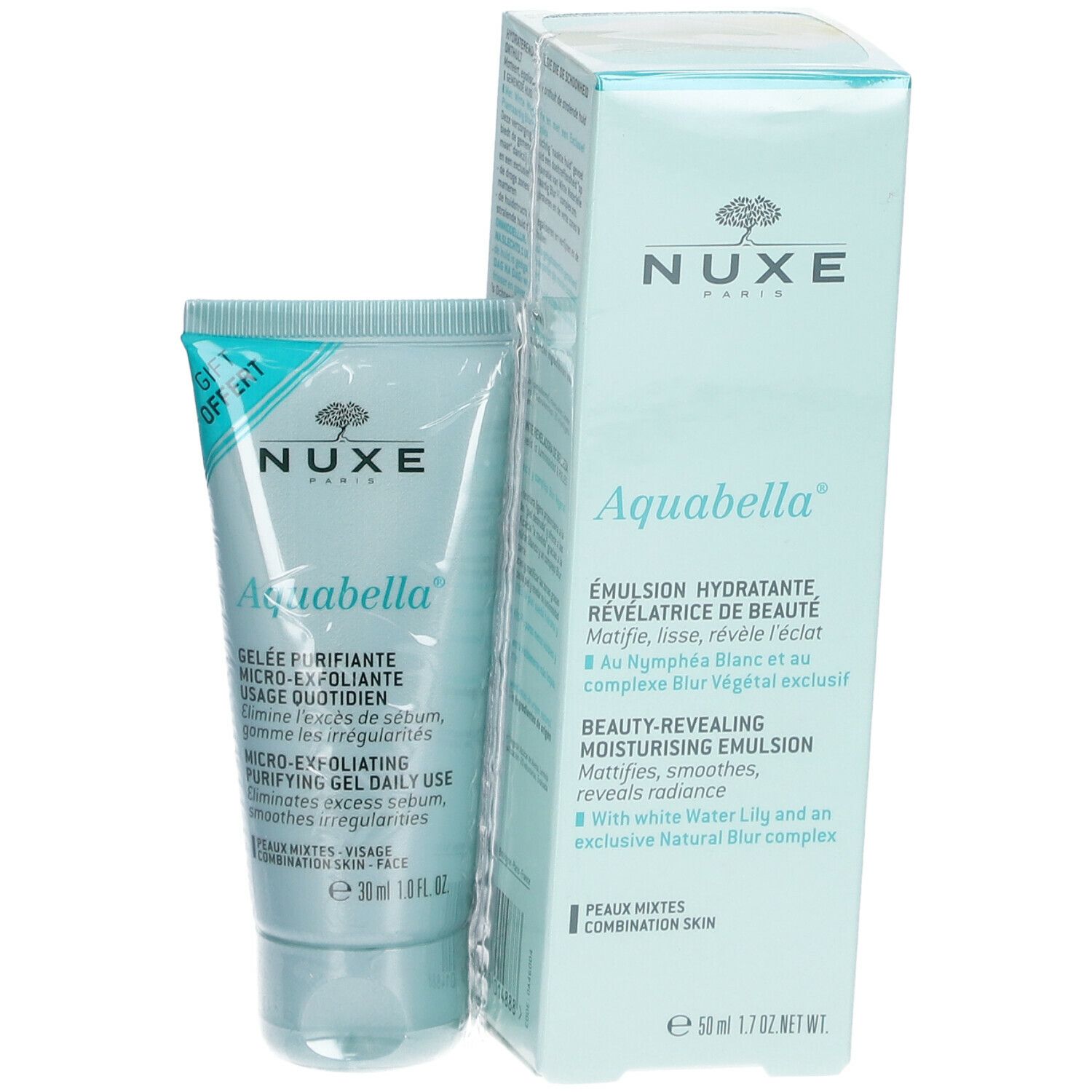 Aquabella® verschönernde Feuchtigkeitsemulsion + Mikropeeling Gel