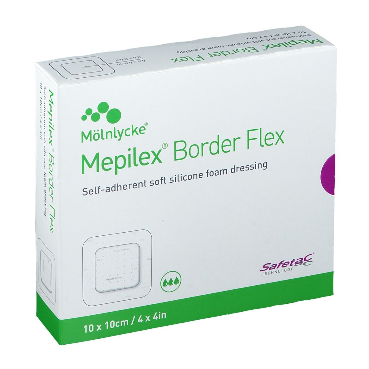 Mepilex Border Flex Schaumverb.haft.10x10 cm 10 St Verband