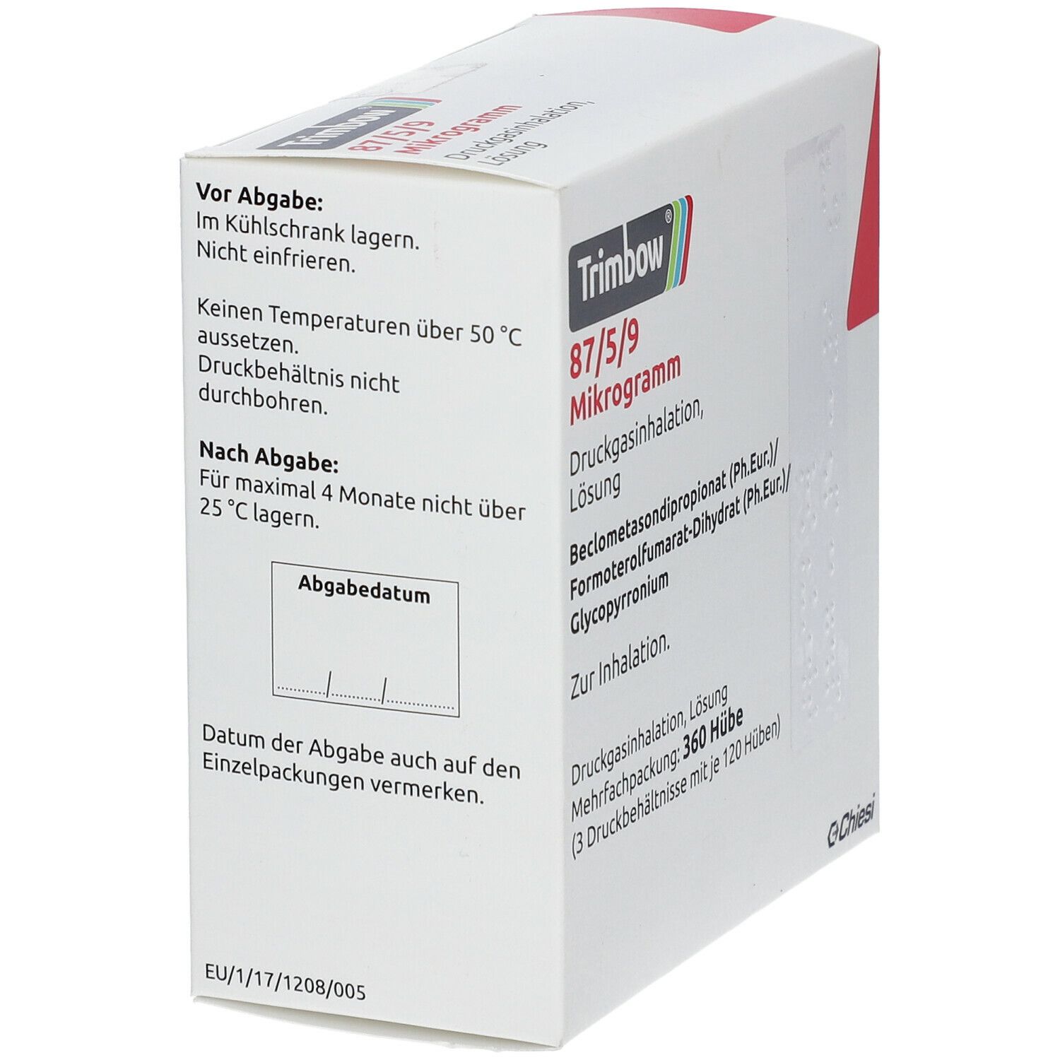 Trimbow 87 µg/5 µg/9 µg 120 Hub Druckgasinhalation 3 St Dosieraerosol