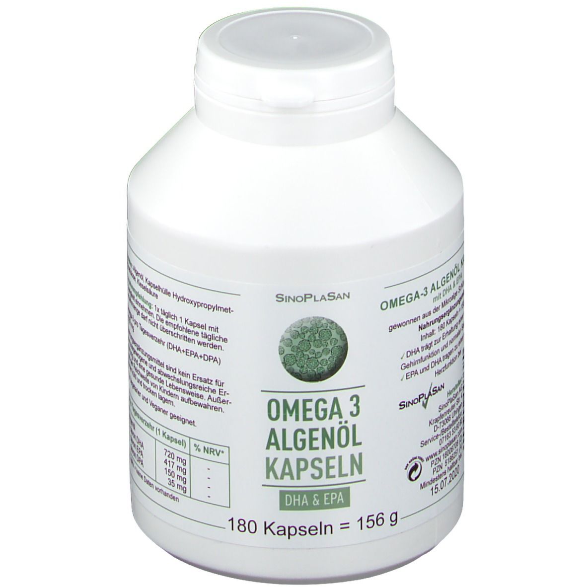 SinoPlaSan Omega 3 Huile d'algue