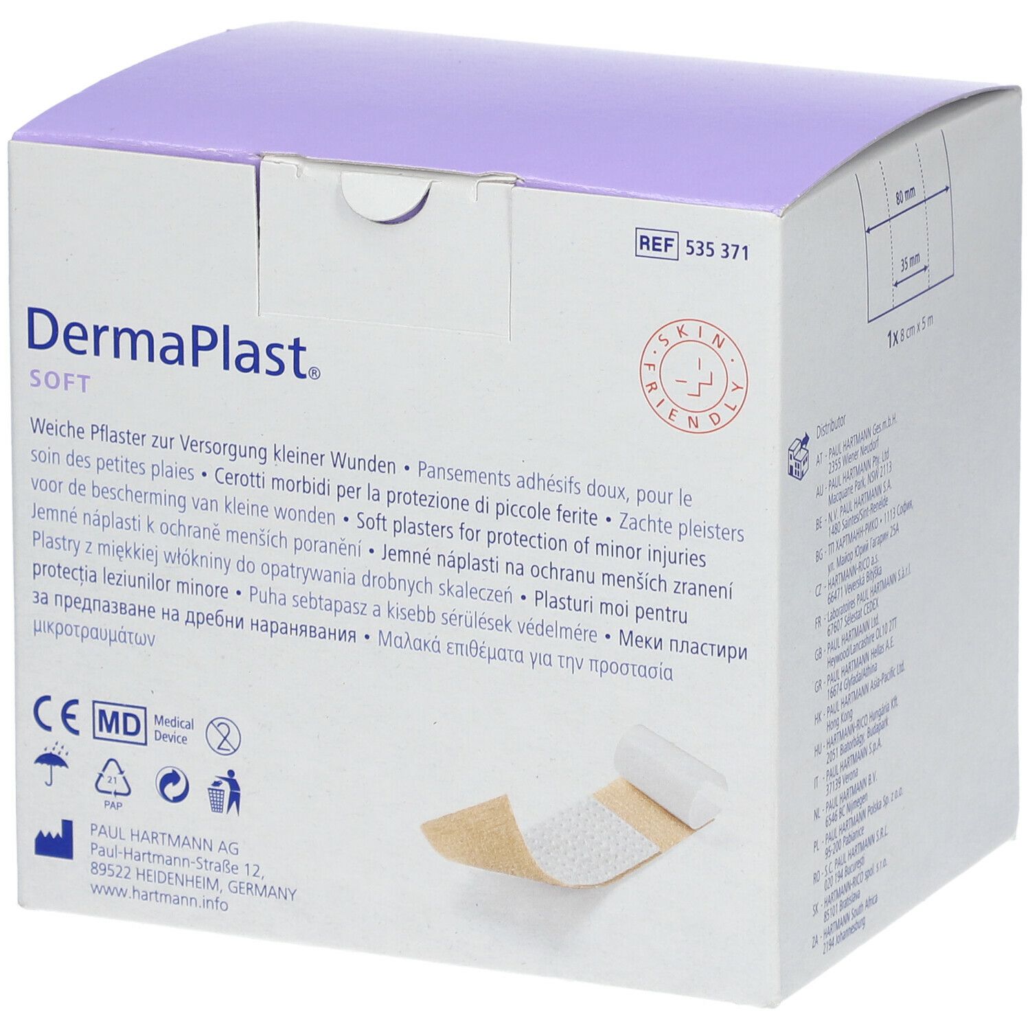 DermaPlast® Soft Wundpflaster 8 cm x 5 m 1 St - SHOP APOTHEKE