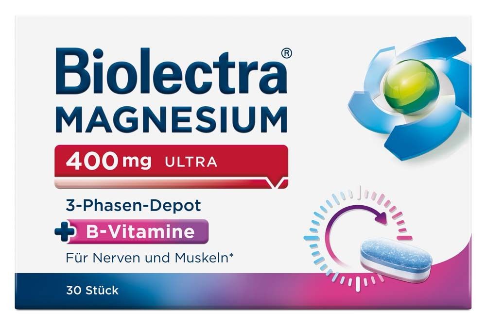 Biolectra Magnesium 400 mg ultra 3-Phasen-Depot 30 St Tabletten