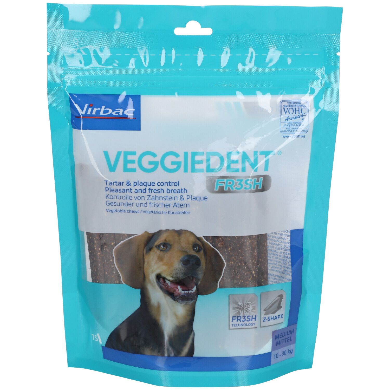 Veggiedent Fresh Kaustreifen M f.Hunde 15 St Streifen