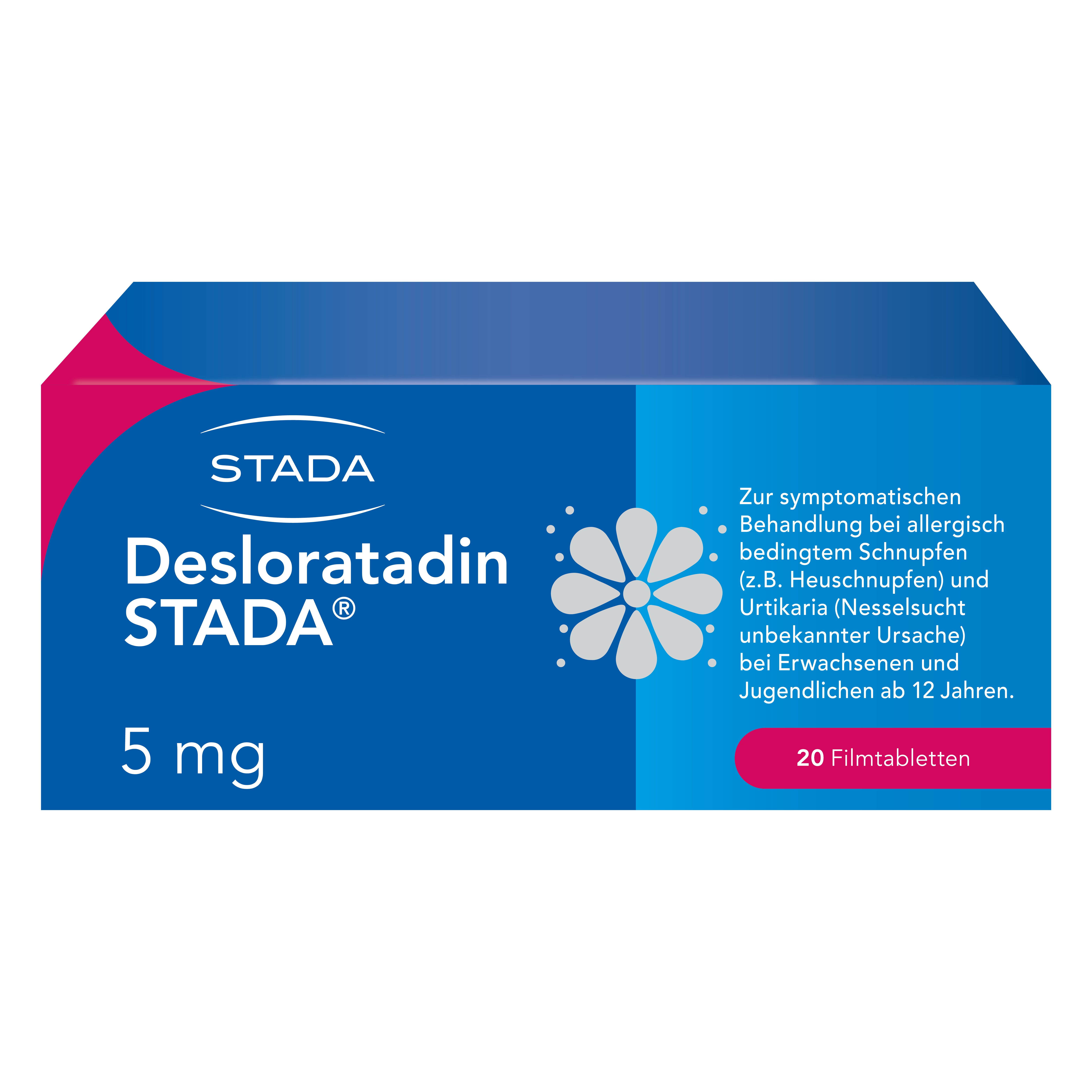 Desloratadin STADA® 5 mg Filmtabletten, zur symptomatischen Behandlung allergischer Erkrankungen wie Heuschnupfen