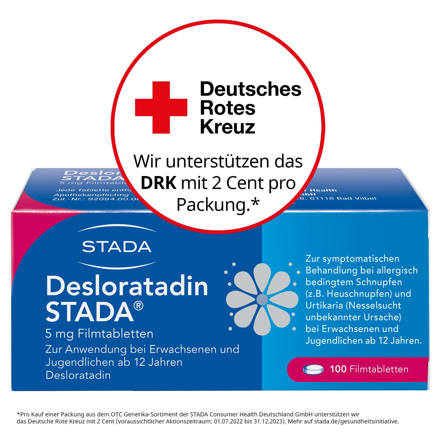 Desloratadin STADA® 5 mg Filmtabletten, zur symptomatischen Behandlung allergischer Erkrankungen wie Heuschnupfen