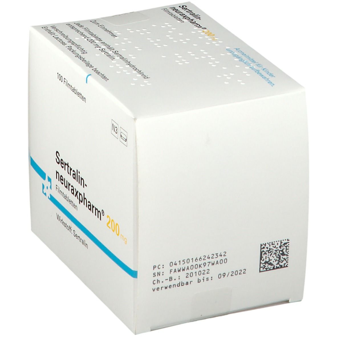 SERTRALIN-neuraxpharm 200 mg Filmtabletten 100 St