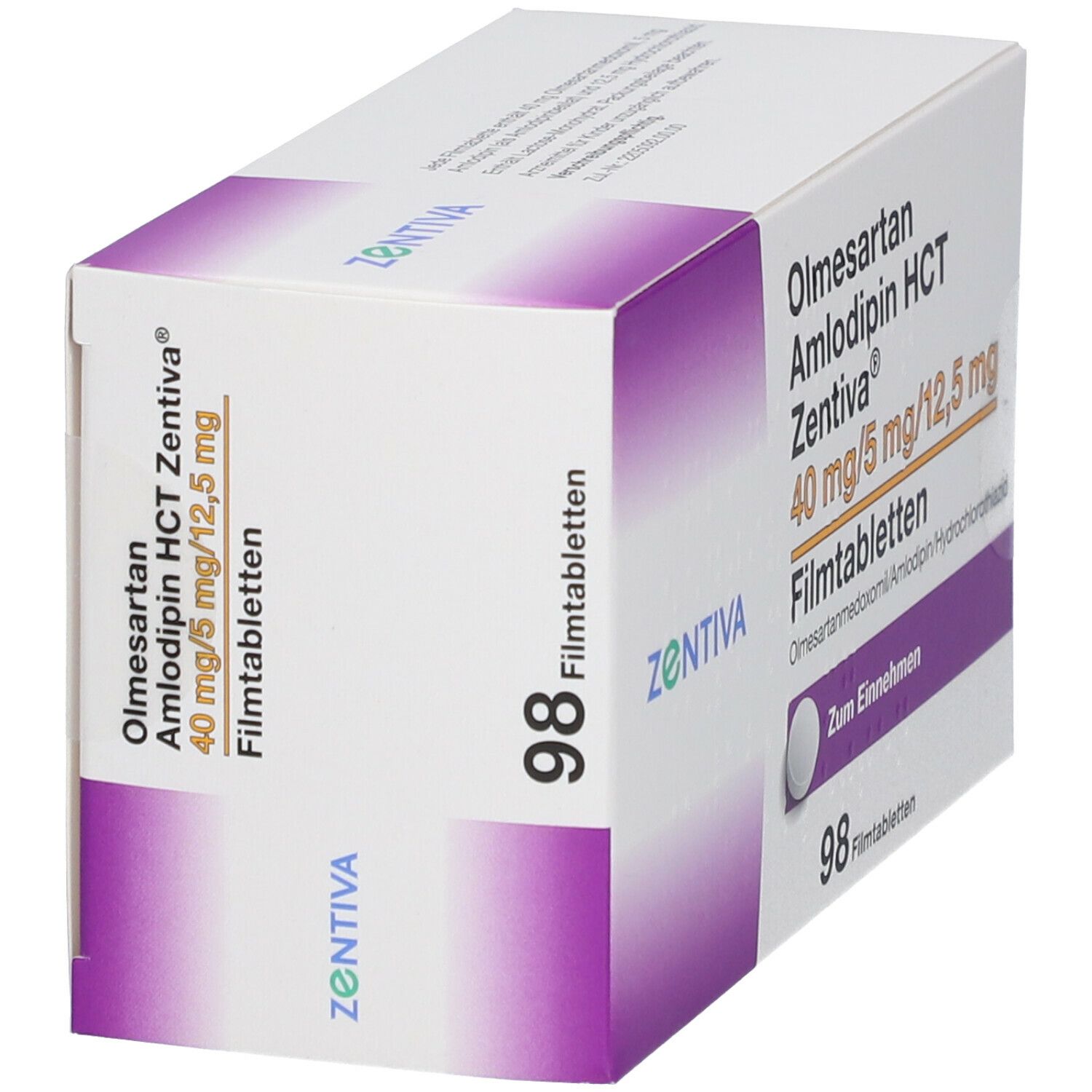 Olmesartan Amlodipin HCT Zentiva 20/5/12,5 mg FTA 98 St Filmtabletten