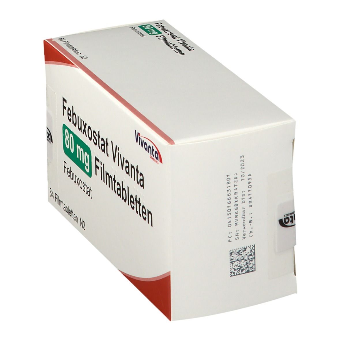 Febuxostat Vivanta 80 mg Filmtabletten 84 St