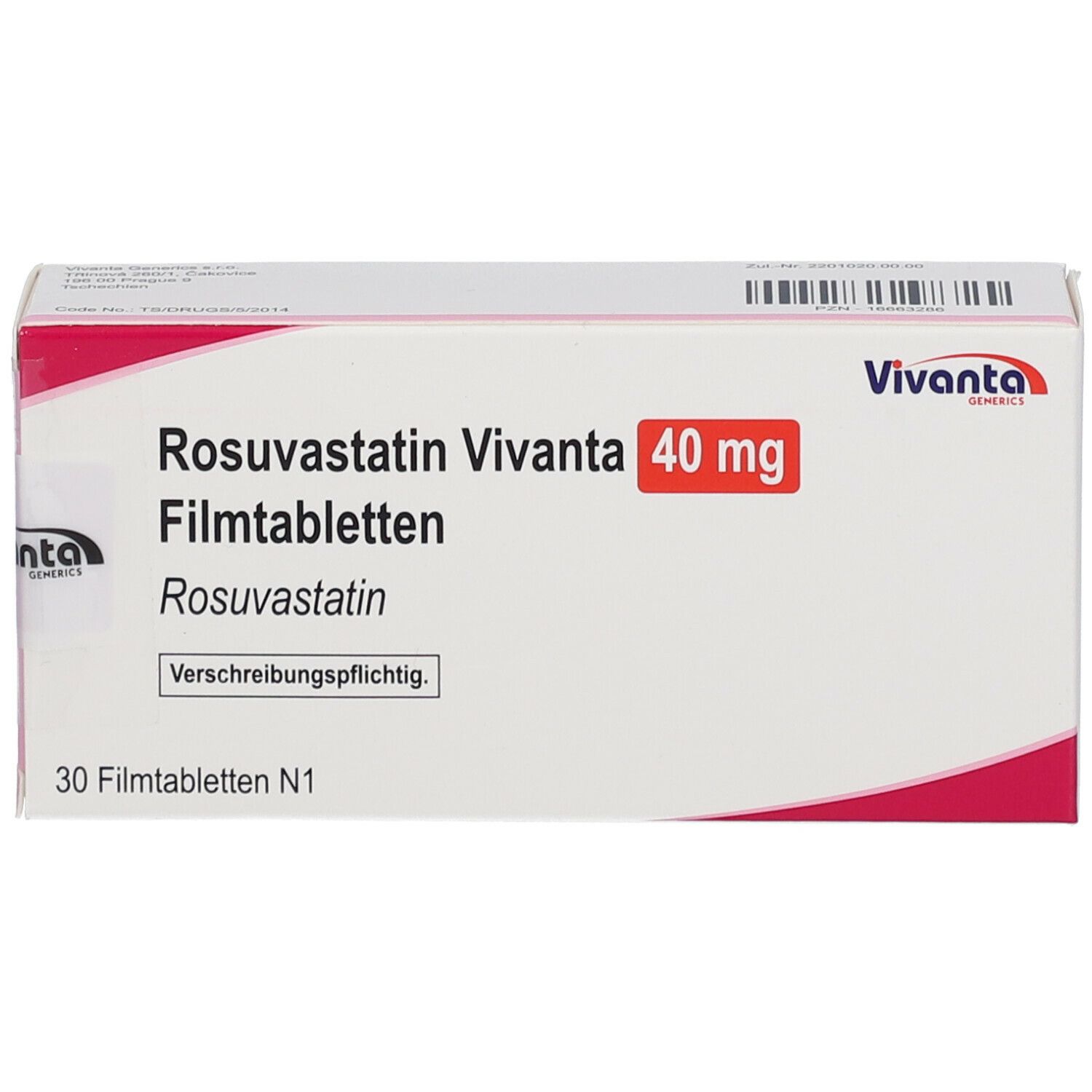 Rosuvastatin Vivanta 40 mg