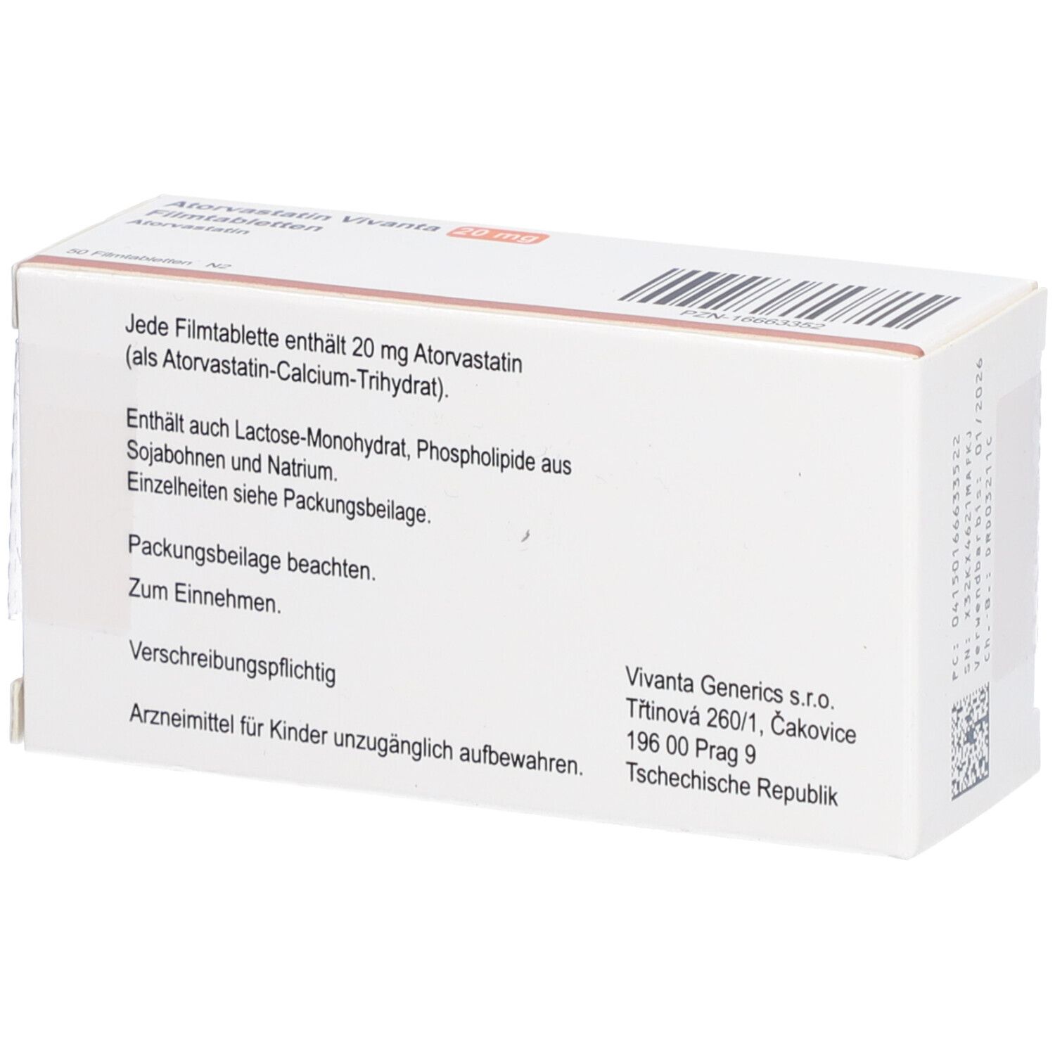 ATORVASTATIN Vivanta 20 mg Filmtabletten
