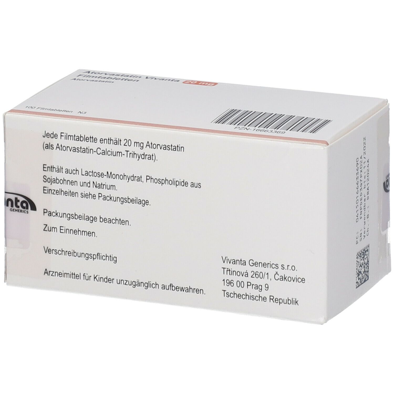 ATORVASTATIN Vivanta 20 mg Filmtabletten