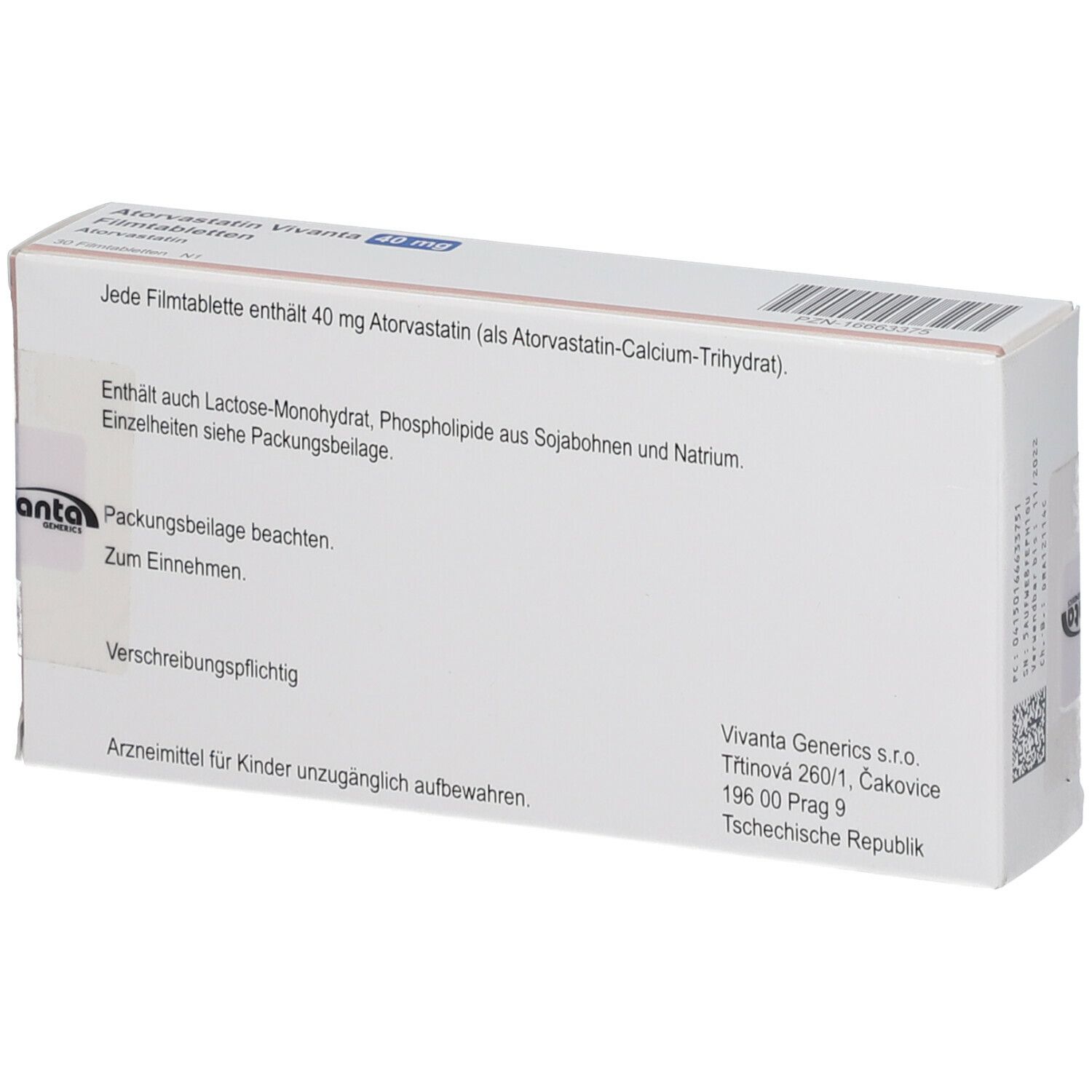 ATORVASTATIN Vivanta 40 mg Filmtabletten