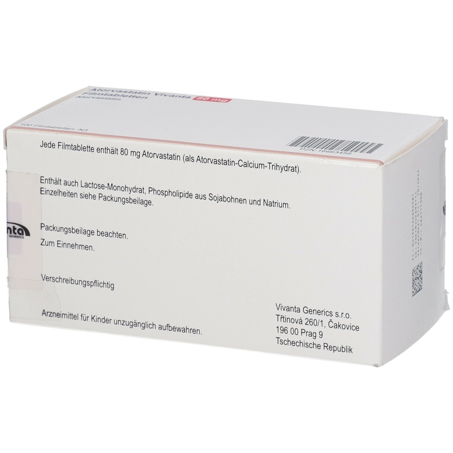 ATORVASTATIN Vivanta 80 mg Filmtabletten