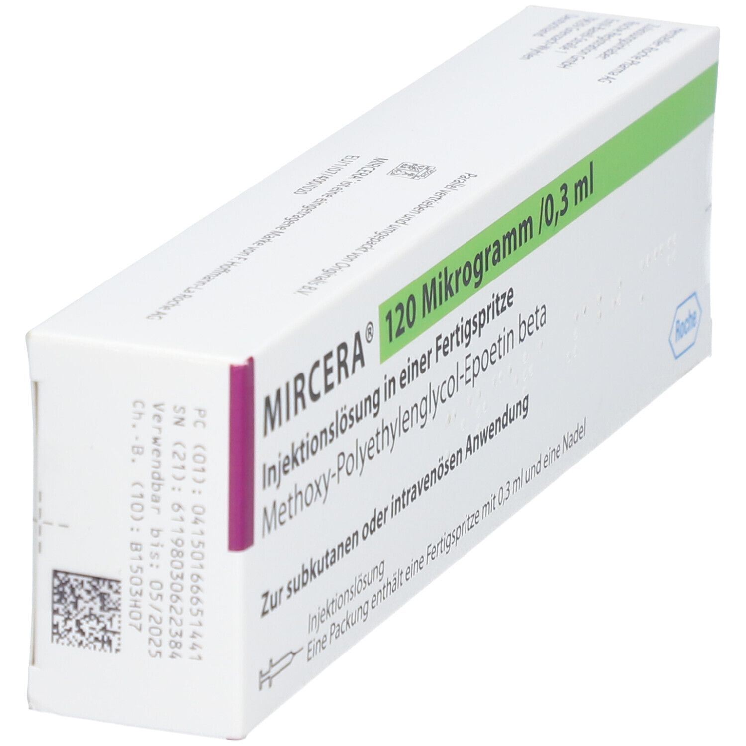 Mircera 120 Mikrogramm/0,3 ml Inj.-Lsg.i.e.F.-Sp. 1 St Fertigspritzen