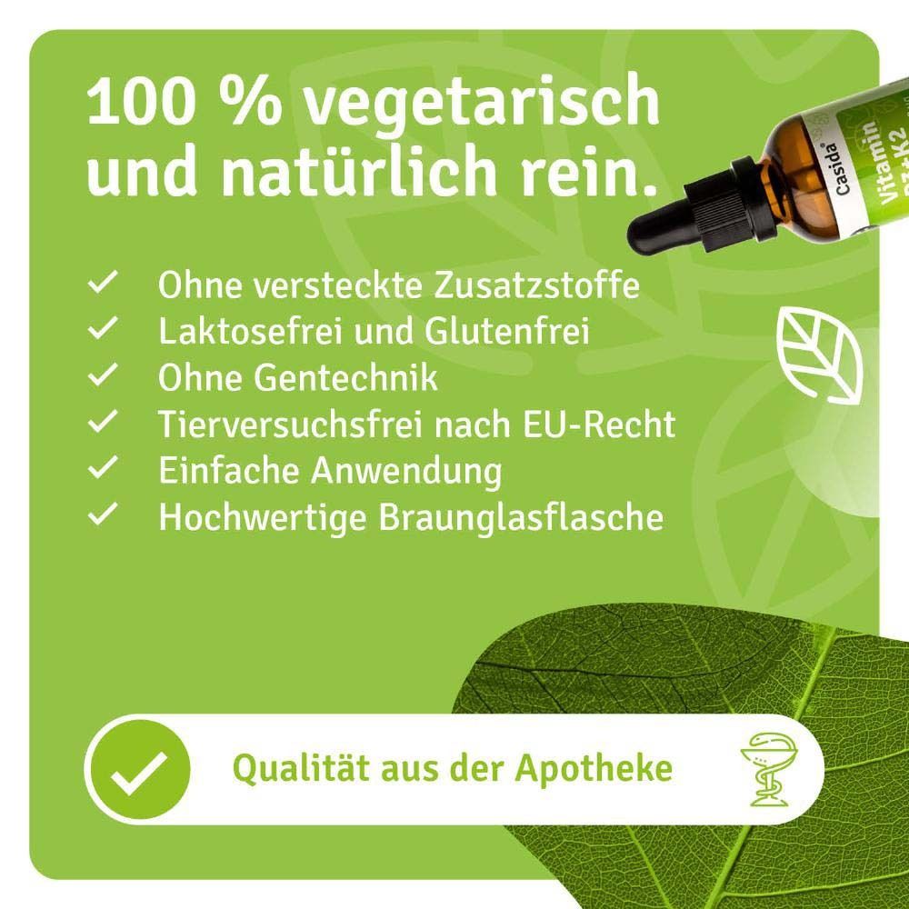 Grüner Hintergrund mit Text: 100 % vegetarisch und natürlich rein. Ohne versteckte Zusatzstoffe, laktosefrei, glutenfrei, ohne Gentechnik.