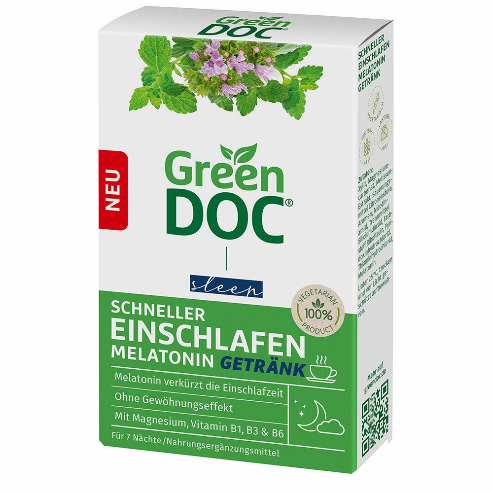 GreenDOC® Schneller Einschlafen Melatonin Getränk
