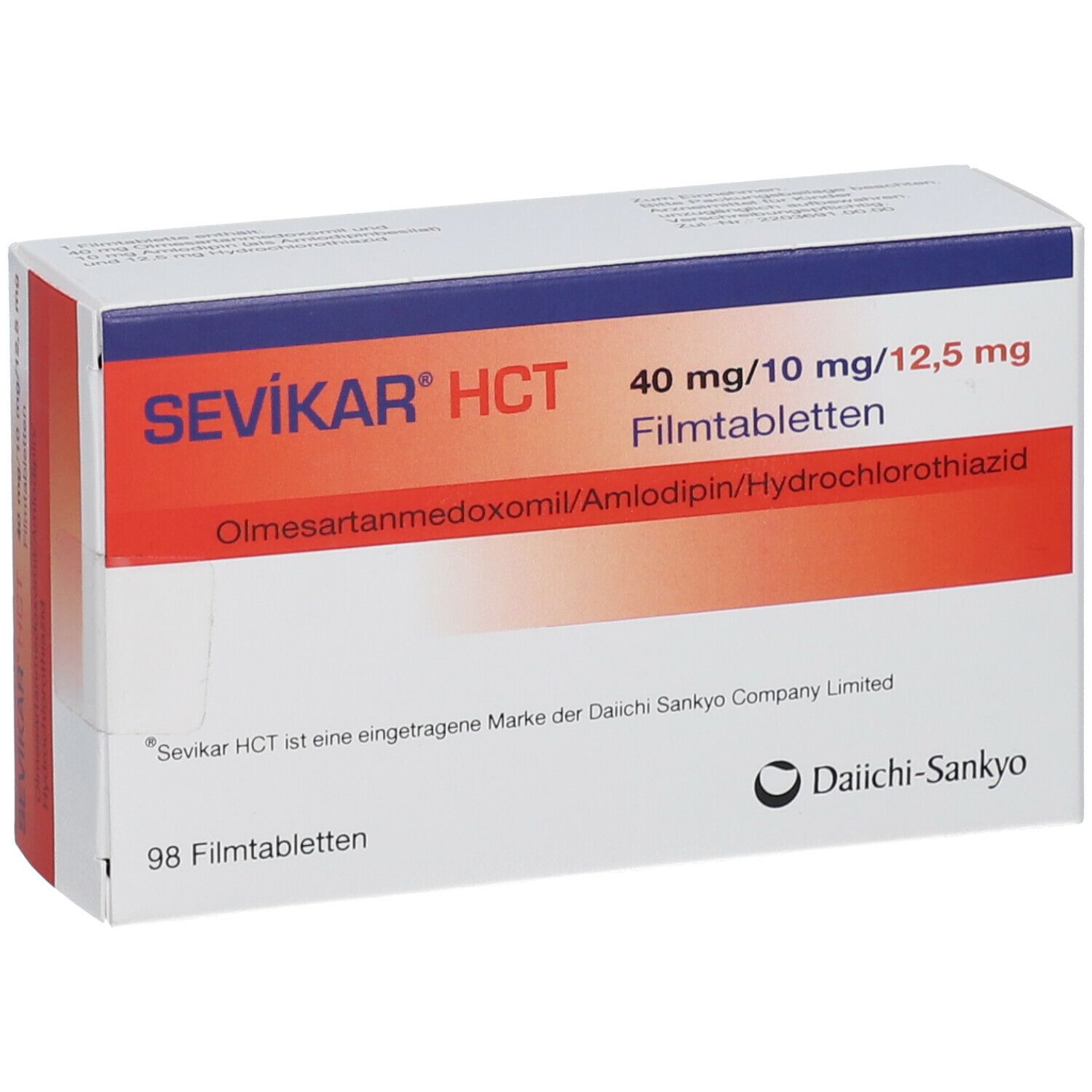 Sevikar Hct 40 Mg10 Mg125 Mg 98 St Mit Dem E Rezept Kaufen Shop Apotheke 