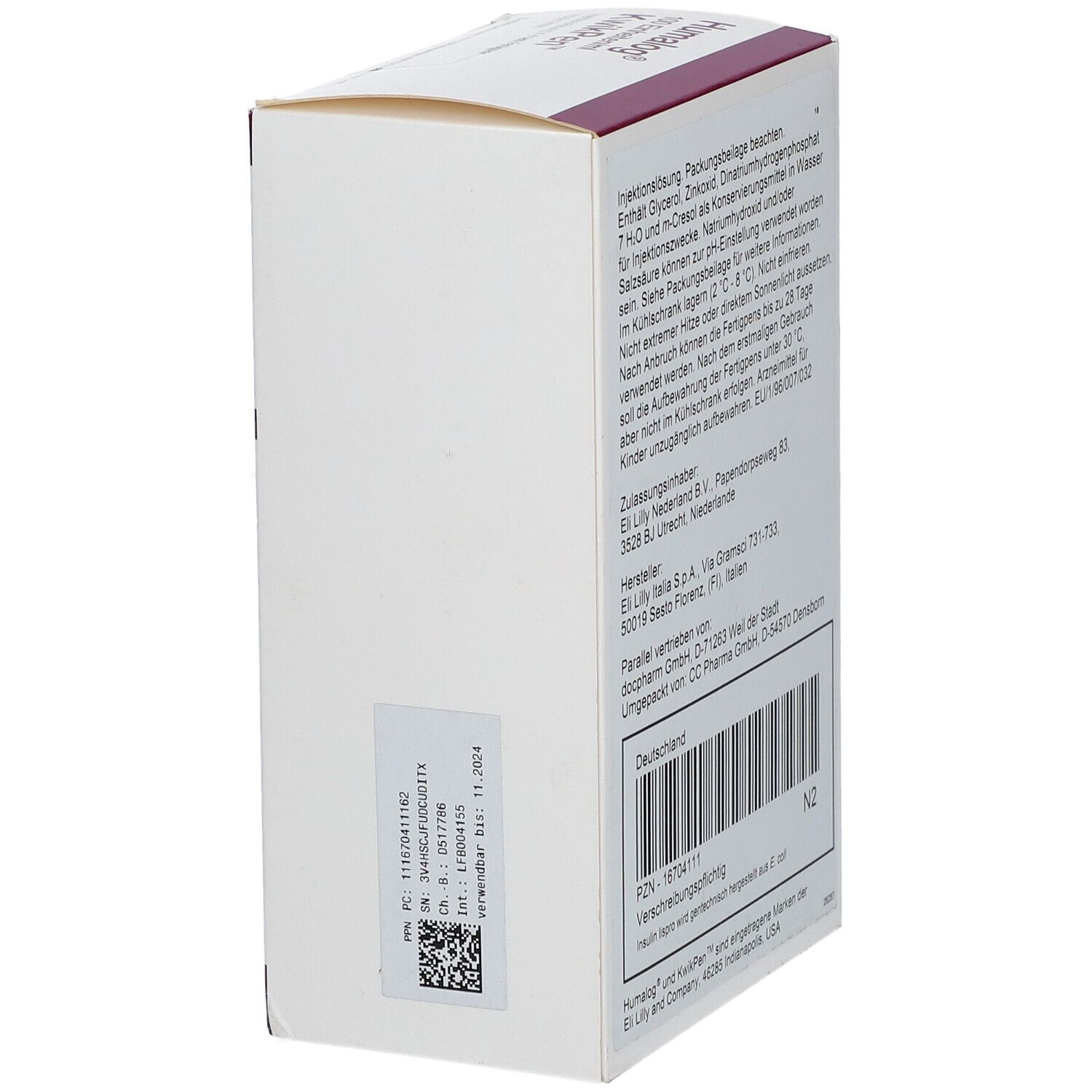 HUMALOG 100 E/ml KwikPen Injektionslösung