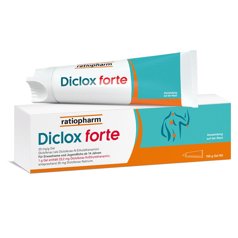Diclox forte Schmerzgel 2 %, mit Diclofenac - Jetzt 10% mit dem Code dicloxforte10 sparen*
