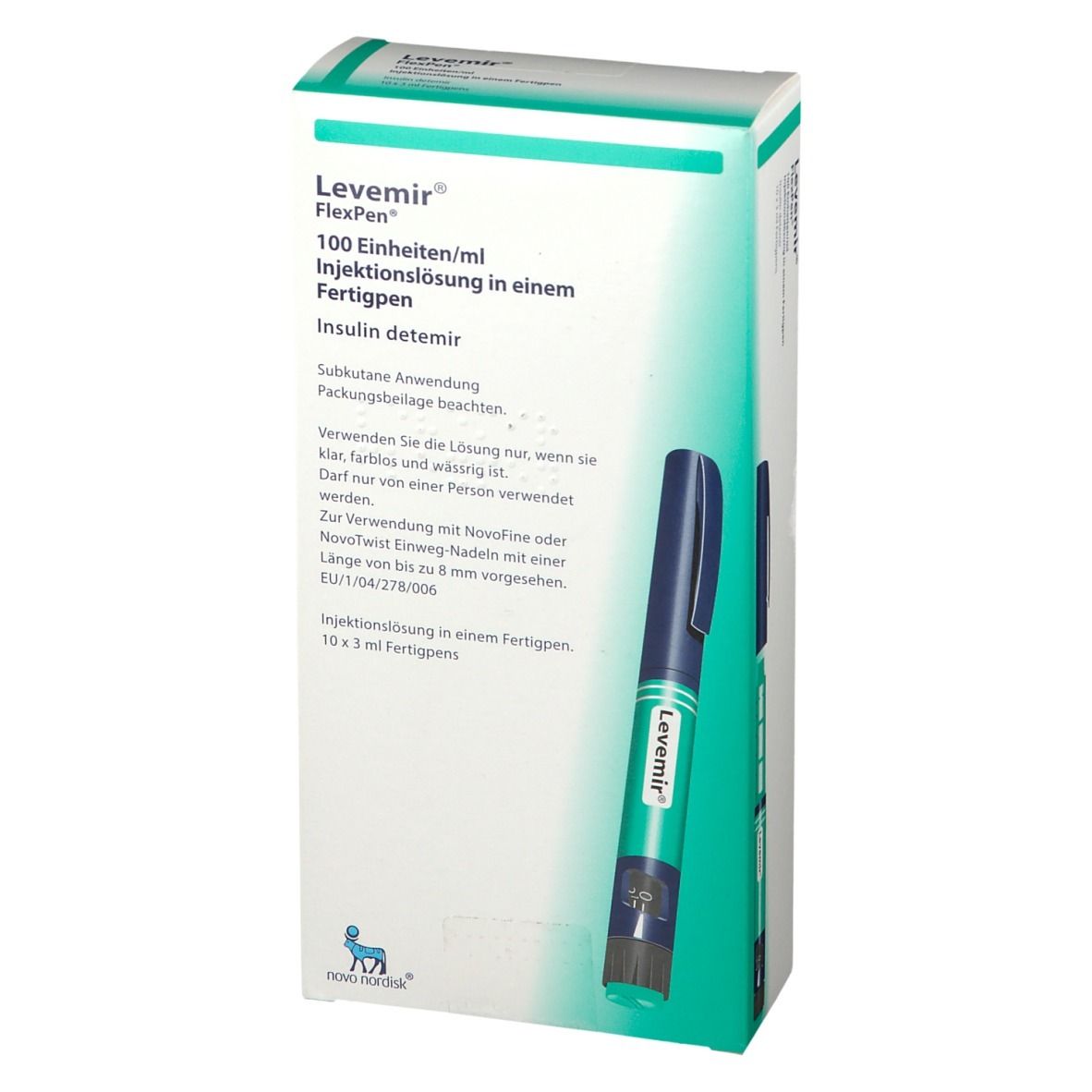 LEVEMIR FlexPen 100 Einheiten/ml Inj.-L.Fertigpen 10x3 ml mit dem E ...