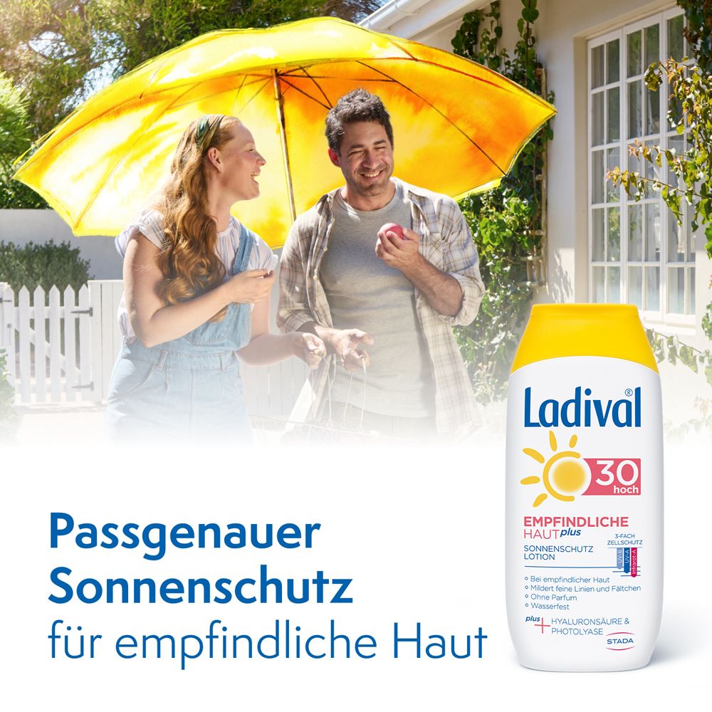 Ladival® Empfindliche Haut plus pflegende Sonnenschutz Lotion LSF 30 mit Hyaluronsäure & Photolyase