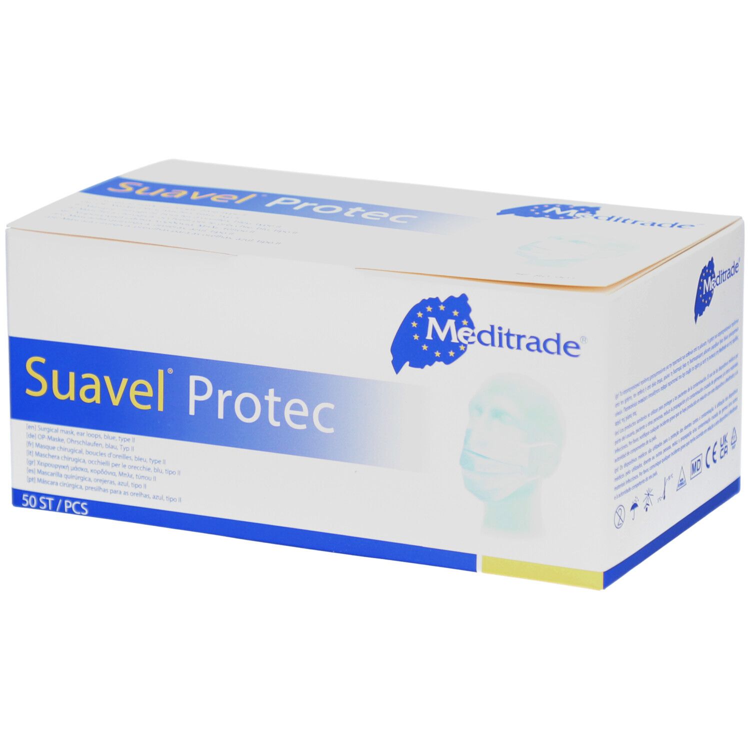 Suavel Protec OP-Maske 3lagig Typ II blau 50 St