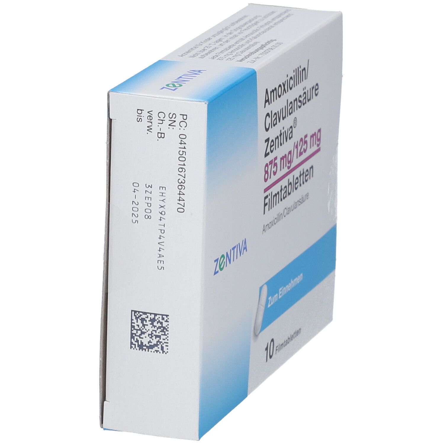 AMOXICILLIN/Clavulansäure Zentiva 875mg/125mg FTA 10 St Filmtabletten