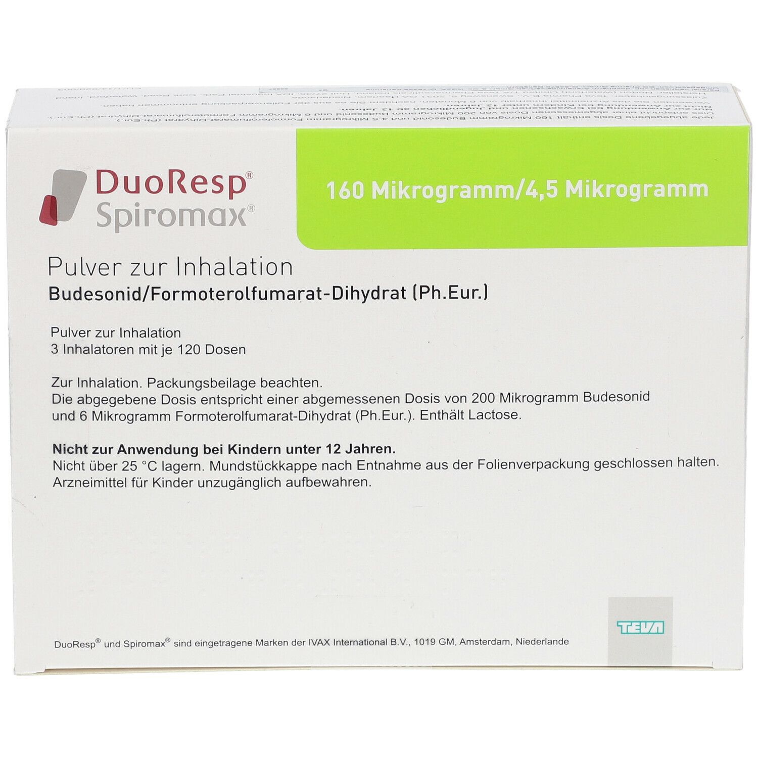 DUORESP Spiromax 160µg/4,5µg/Dosis 3x120ED Inh.-P.