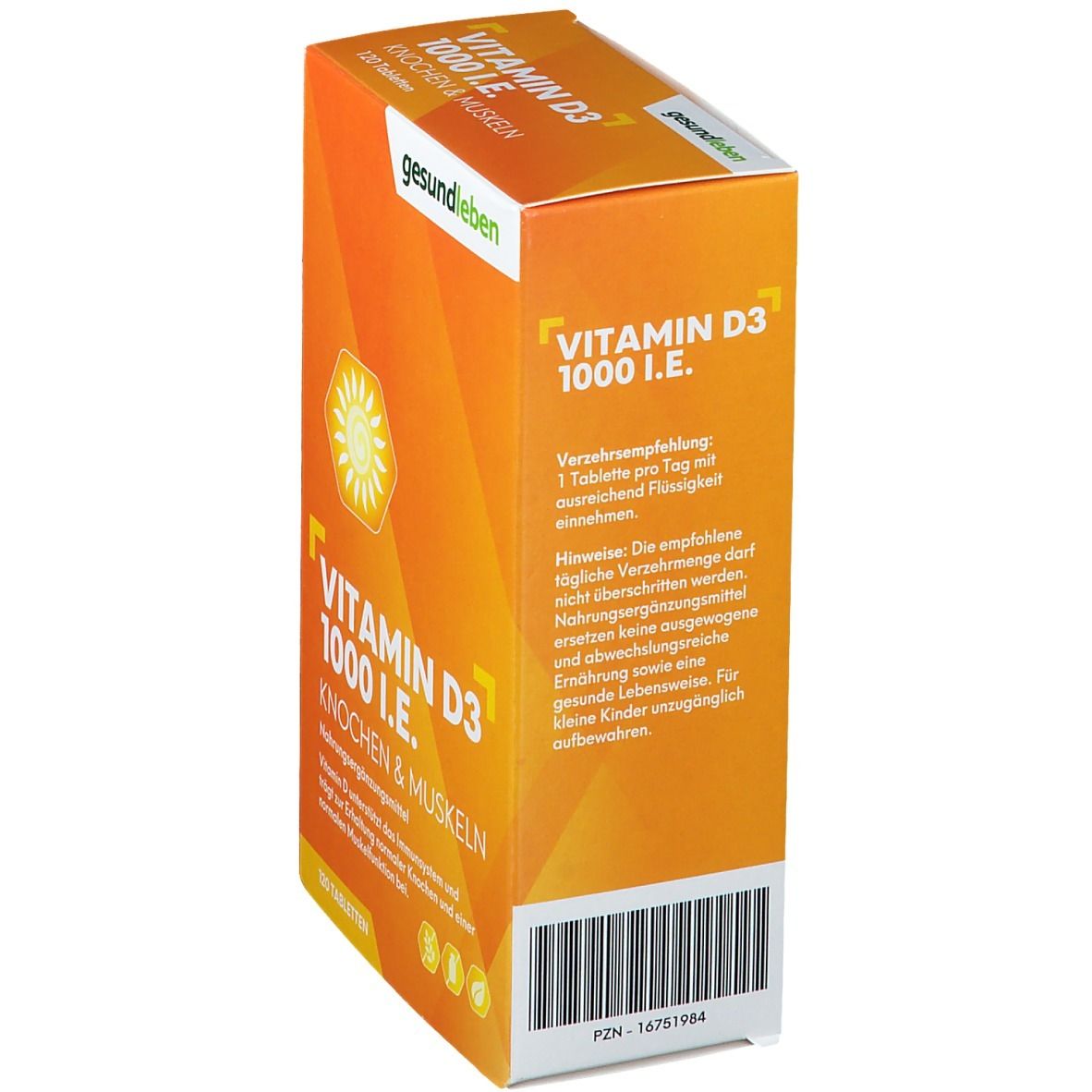 Gesund Leben Vitamin D3 1000 I.e. Tabletten 120 St