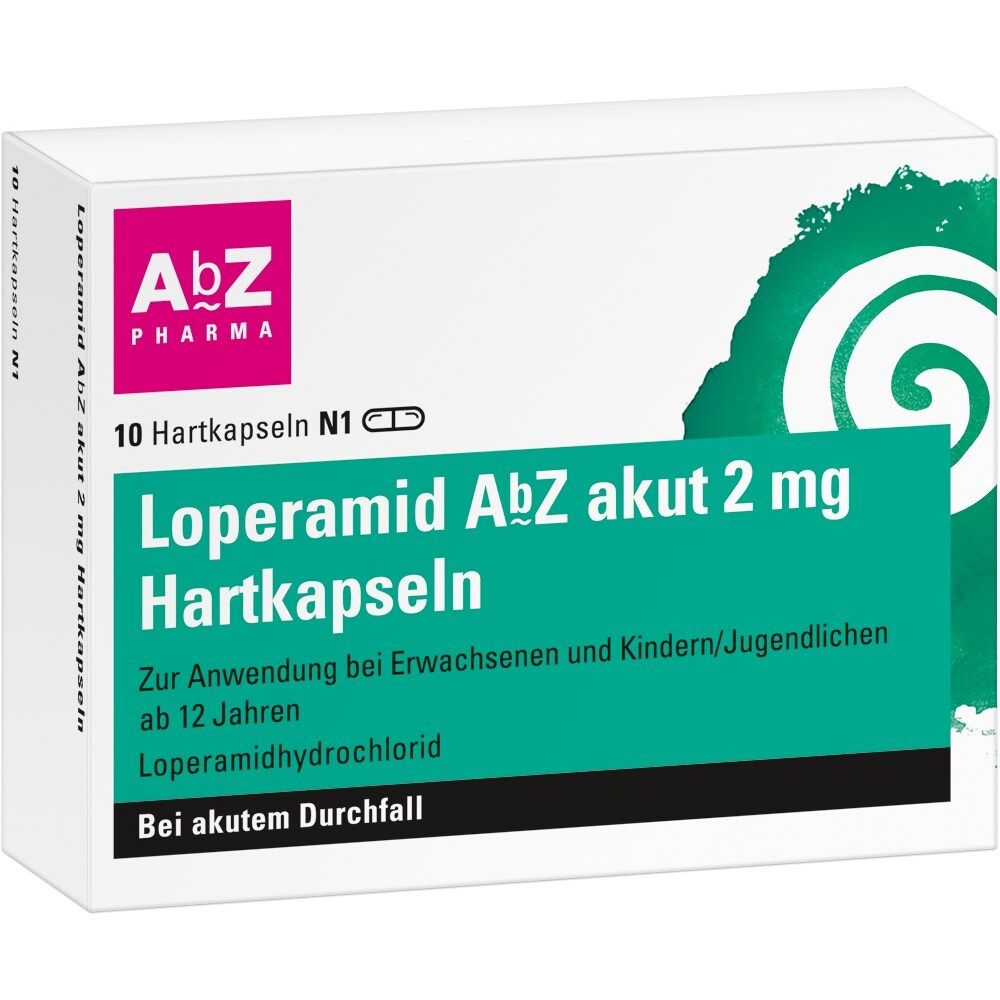 Loperamid AbZ akut 2 mg Hartkapseln bei akutem Durchfall