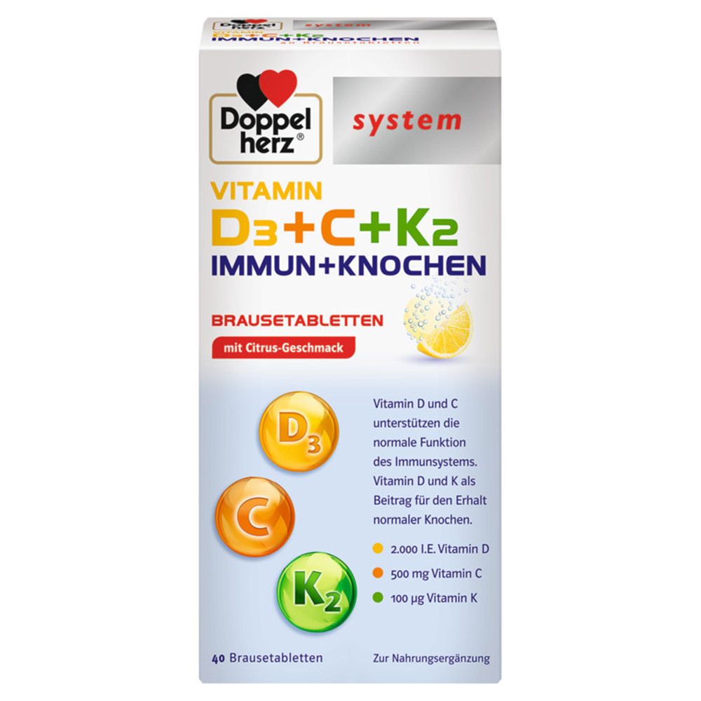 Doppelherz® system VITAMIN D3+C+K IMMUN+KNOCHEN