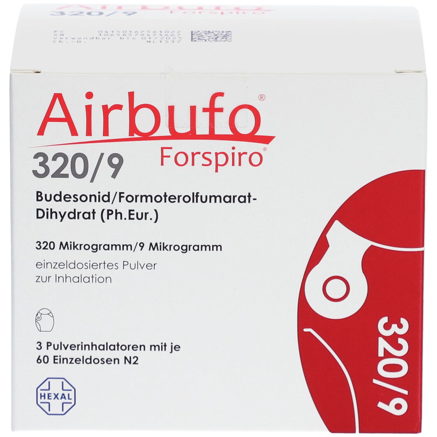 Airbufo® Forspiro® 320 µg/9 µg/Dosis 3x60 ED